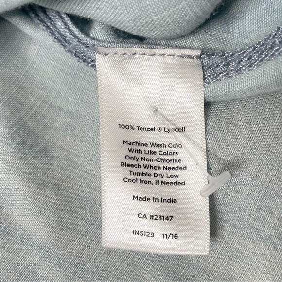 Talbots light chambray roll tab tunic - Picture 5 of 7